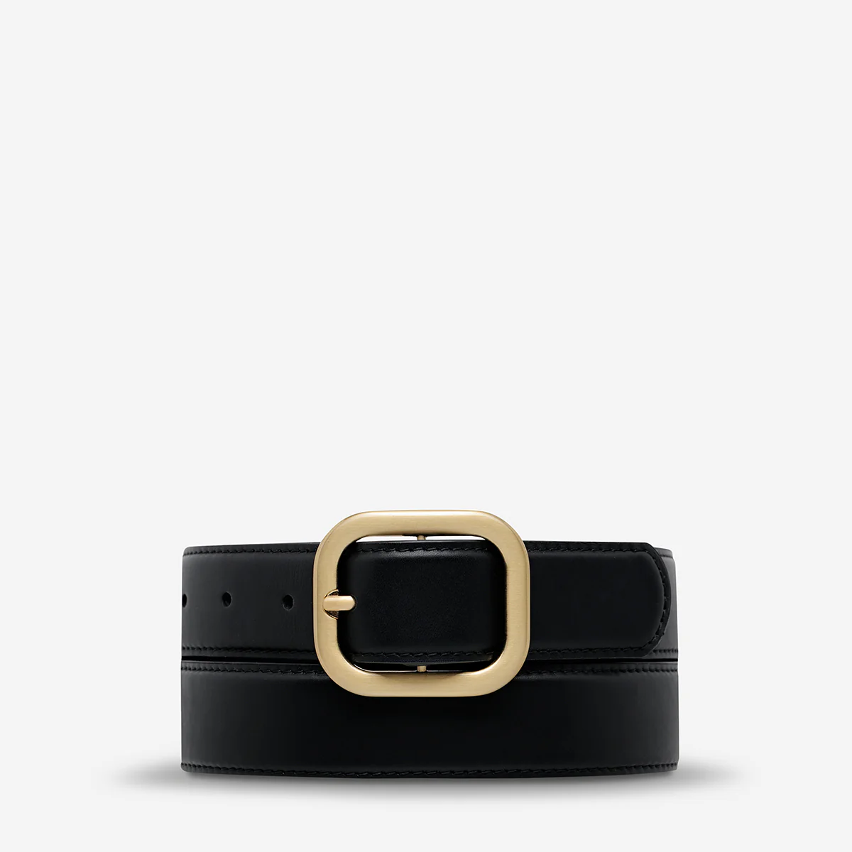 Falling Quiet Belt - Black Nappa/Gold