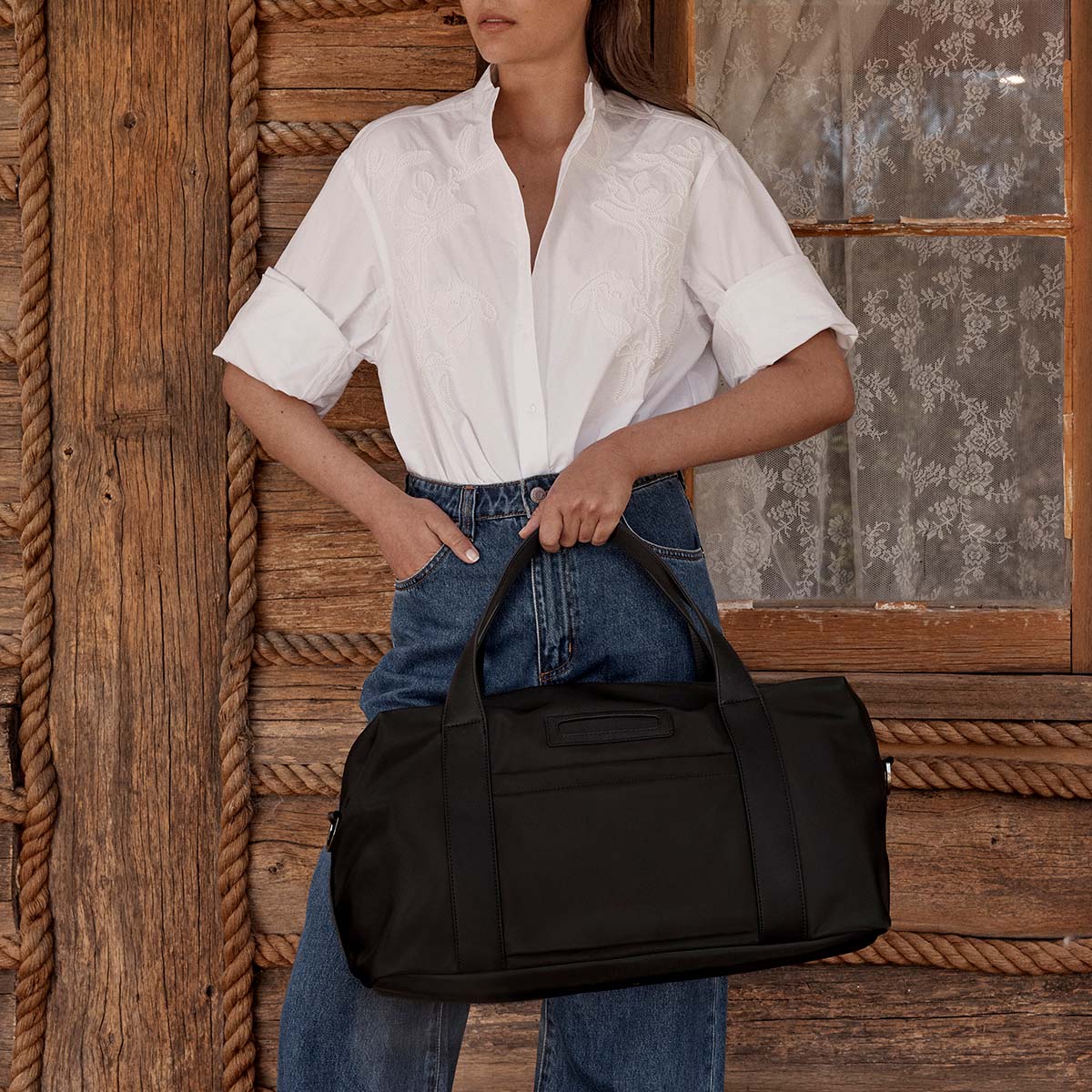 Rainey Recycled Bag - Black - Image 7
